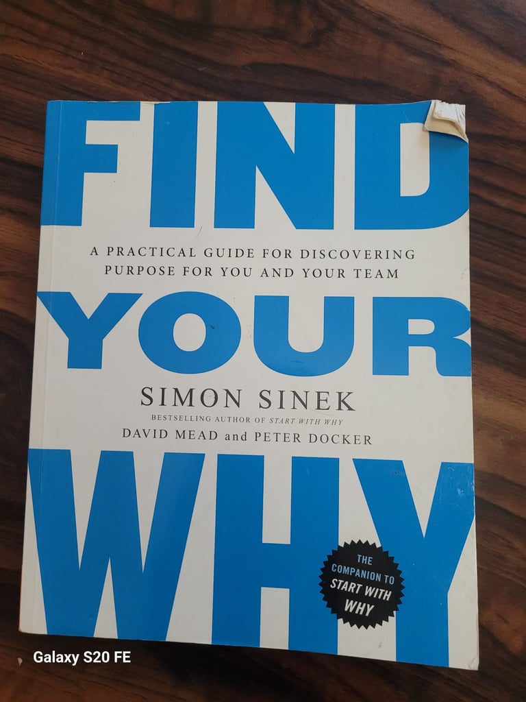 image for SIMON SINEK Hardcover Book: Find Your Why | Business Leadership Self-Help Guide