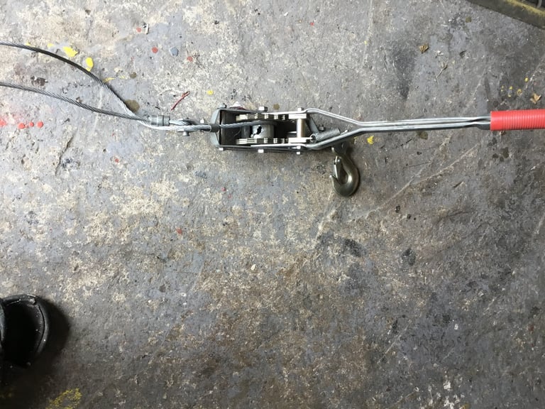 2 hook steel cable puller  hand winch