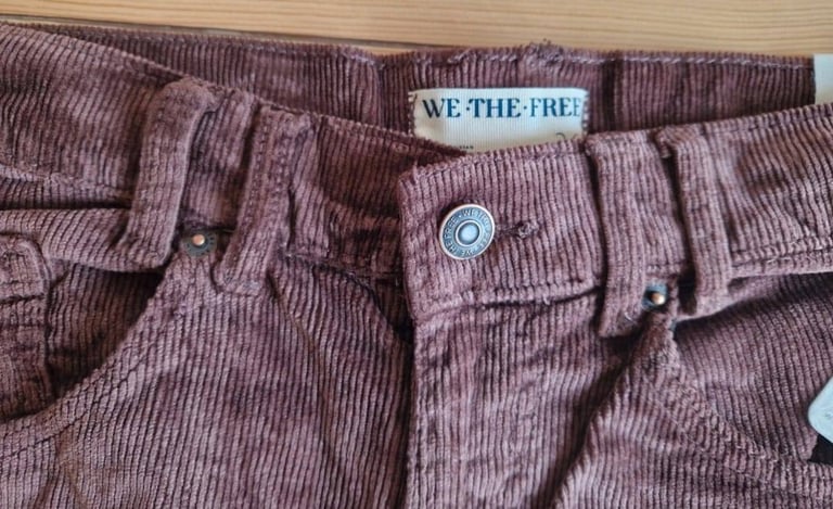 Free People Risk Taker Cord Straight Choclate Cords