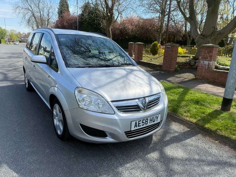 VAUXHALL ZAFIRA 1.6 Exclusive MPV 5 Drs 7-Seater with 12 Months MOT Full-Ser Hist& Low 91K Miles