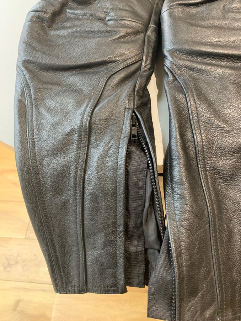 Frank Thomas leather biking trousers 