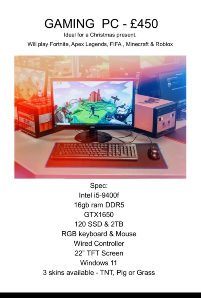 Gaming PC Minecraft Skins