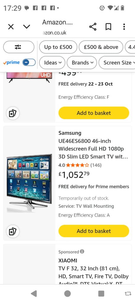 Samsung 46 inch slimline smart tv 3d tv