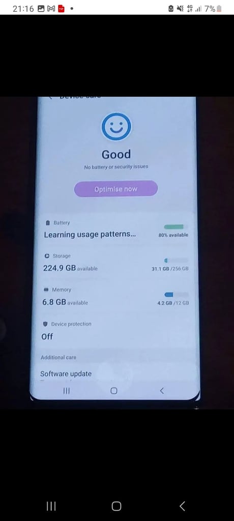 image for Samsung galaxy note 10 plus 5g 256gb unlocked small crack top corner