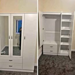 💫Modern fully Assembled Wardrobes, Chest Drawers, Bedside for Bedroom, sale