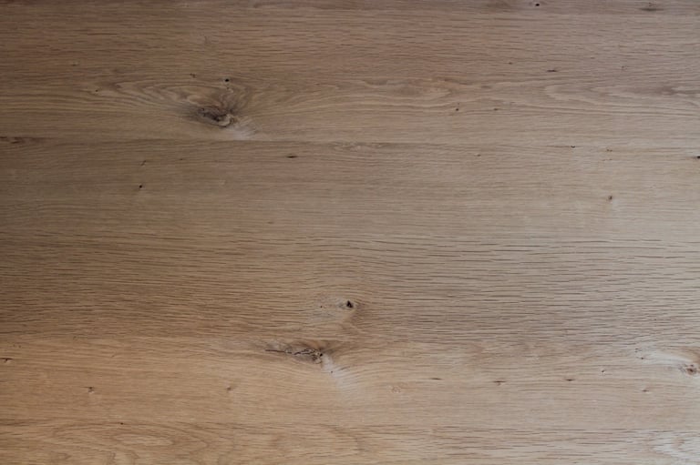 Solid Wood Dining Table With Black Metal Legs.