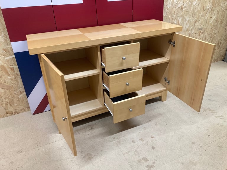 Delivery can be arranged  Beech wood sideboard