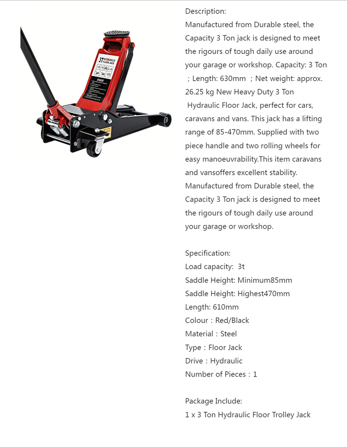 Limited time offer- Trolley Jack Hydraulic Lifting Trolley Jack Low Profile Floor jack