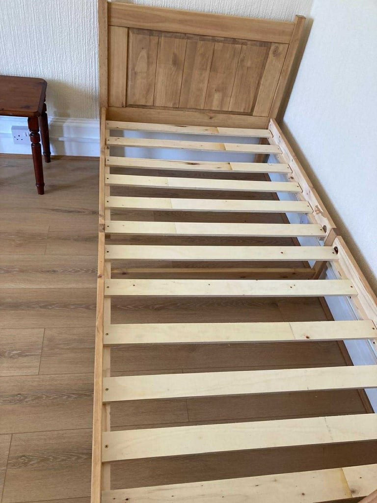 NEW Wooden Single Bed with mattress 