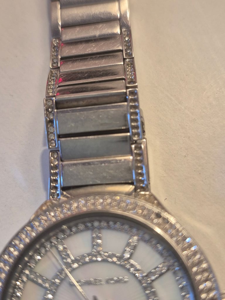 Ladies. Michael Kors Watch/ siler and Crystal