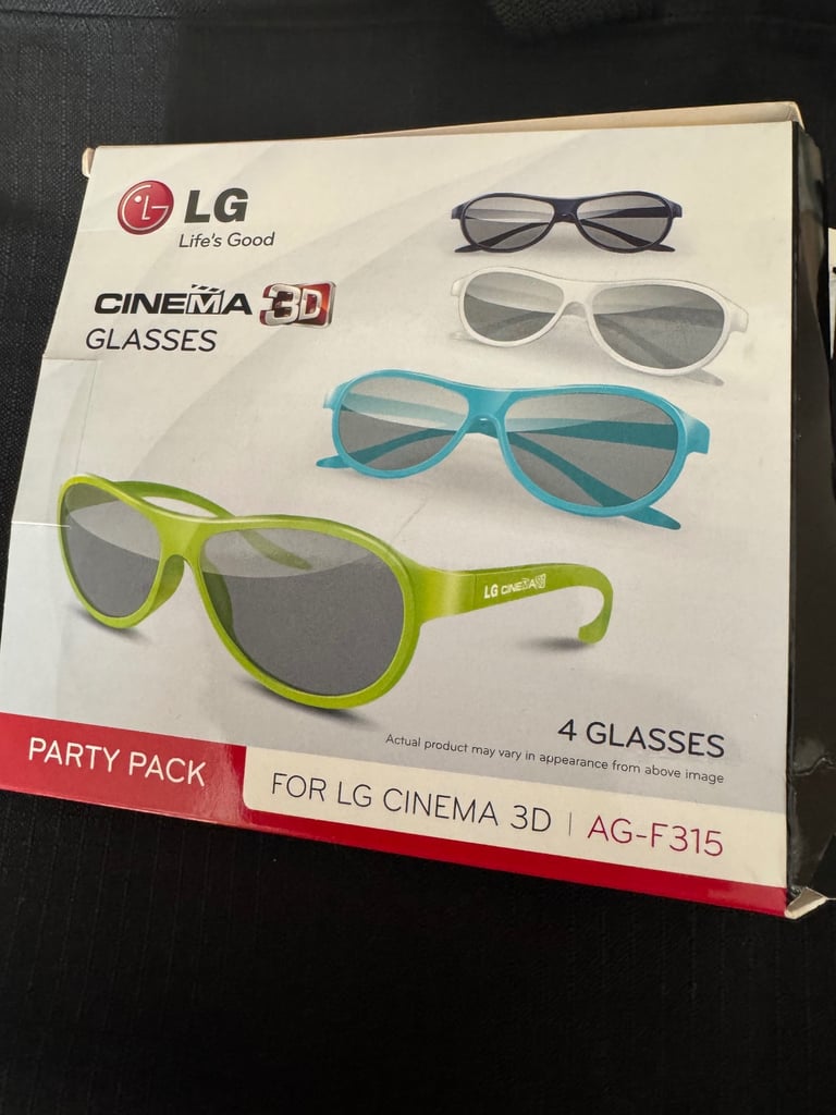 LG 3D Cinema Glasses AG-F315 x4 Party Pack With Box 