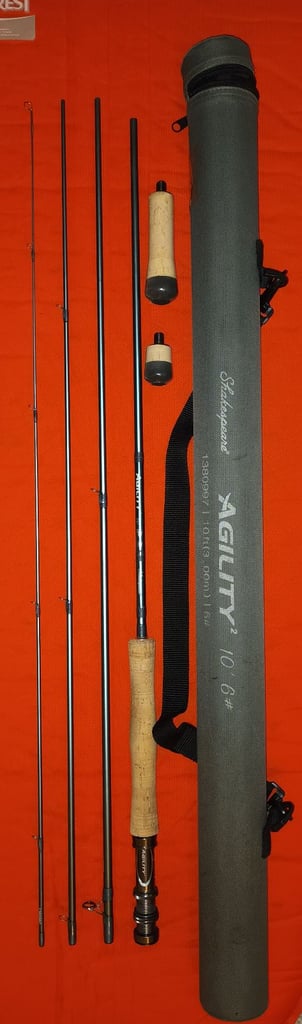 image for 2 Fly fishing rods Shakespeare and Piscifun reel.