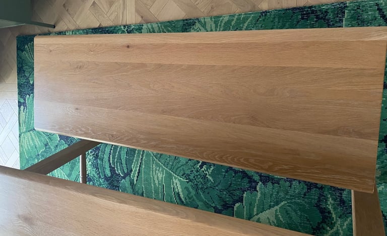 Large Oak Dining Table, seats 6-7 people