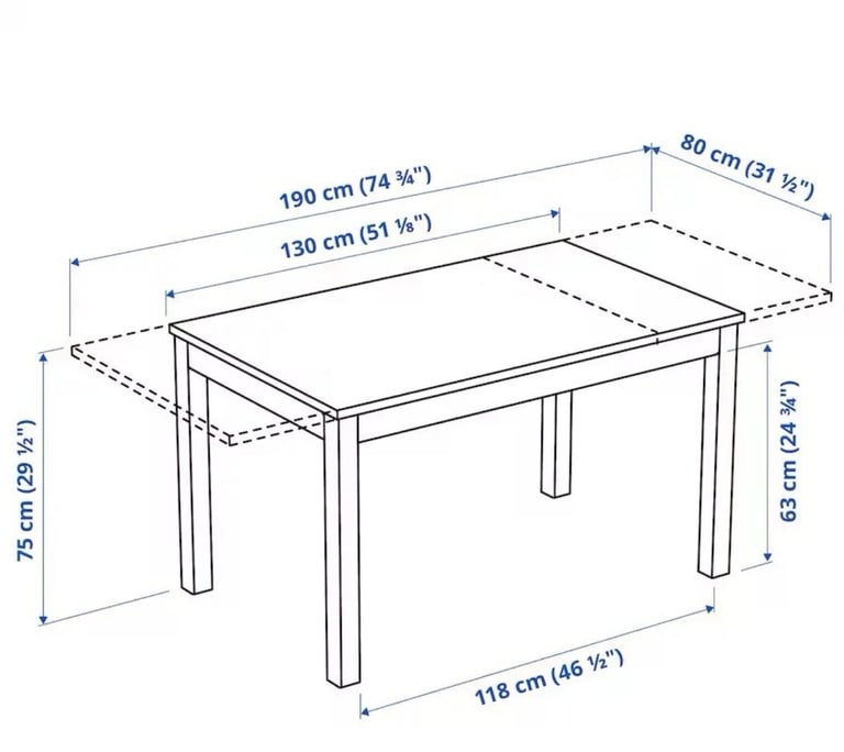 Ikea Laneberg Extendable Dining Table, Brown