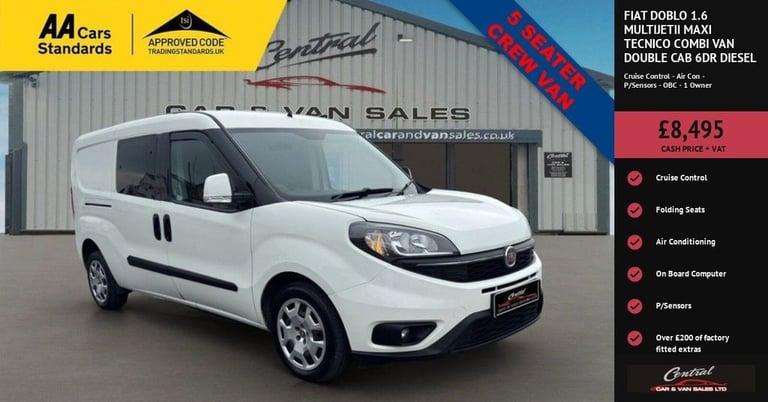 2020 Fiat Doblo 1.6 MultiJetII Maxi Tecnico Combi Van Double Cab 6dr Diesel Manual L2 H1 Eu Combi...