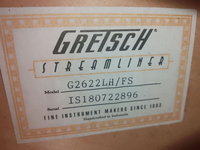 Gretsch Streamliner G2622 Left Handed Guitar