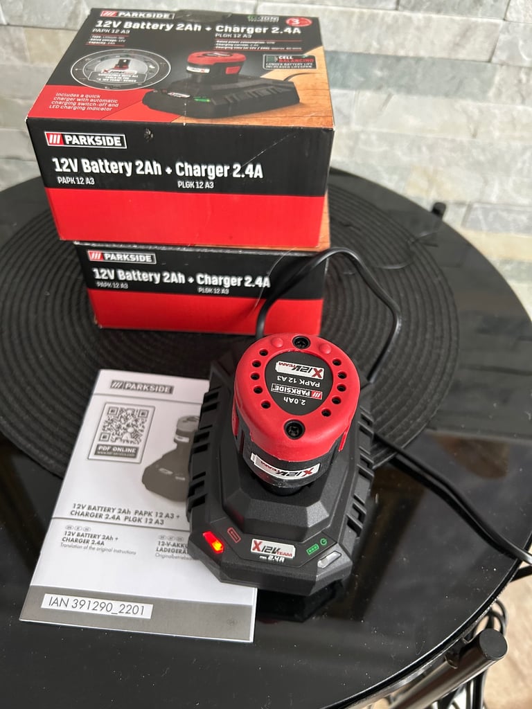 12v battery and charger parkside brand new £10 each 