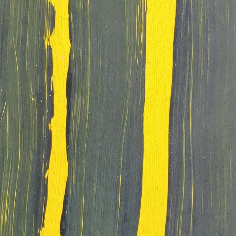 Original green and yellow ink on paper #art #painting  