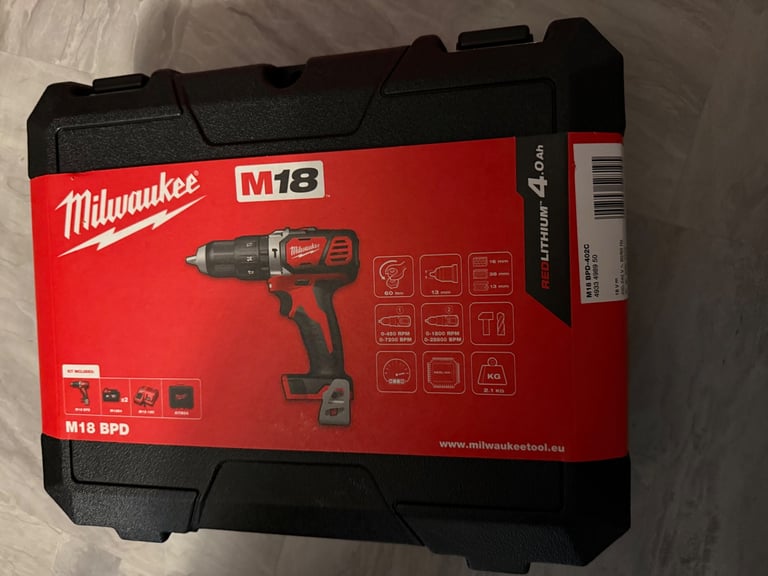 image for Milwaukee M18 BPD-402C Heavy Duty Combi Kit 2 x 4.0Ah
