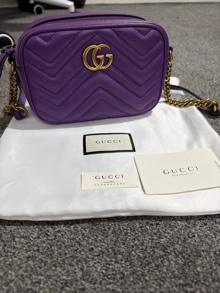 image for Gucci purple marmont bag