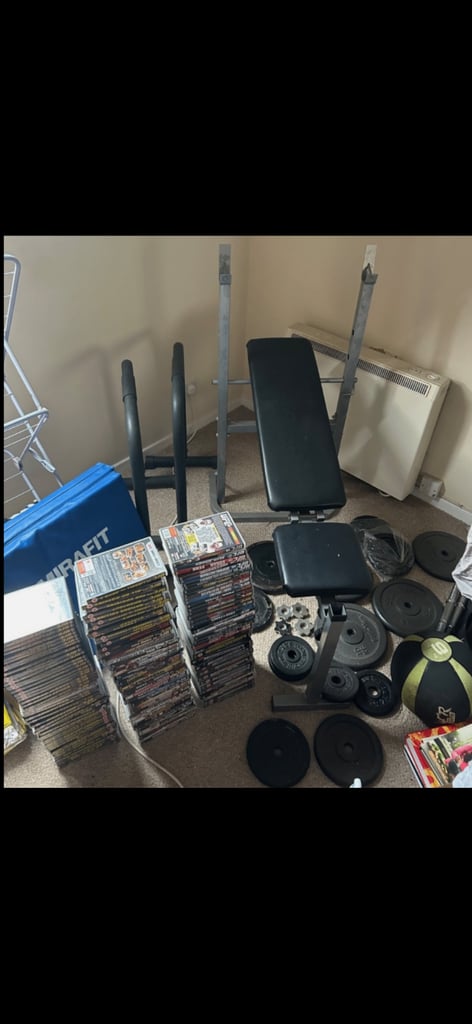 90kg weight plates and other exercise equipment 