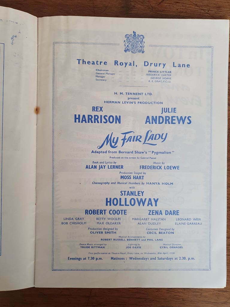 image for My Fair Lady Original Programme 