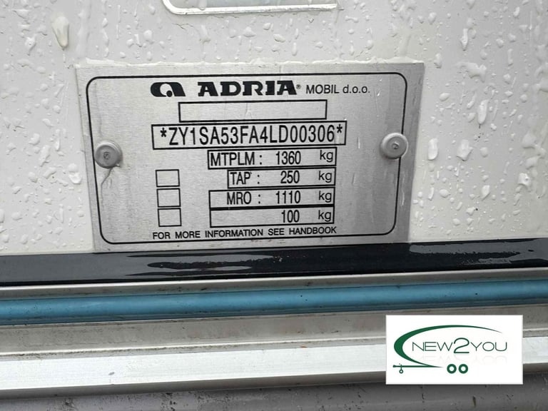 2004 Adria Adora 532 4 Berth Caravan - STOCK NO E203 