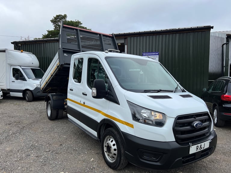 image for 2023 Ford Transit 2.0 EcoBlue 170ps Double Crew cab tipper AIR CON 48k PLUS VAT Dropside Tipper D...