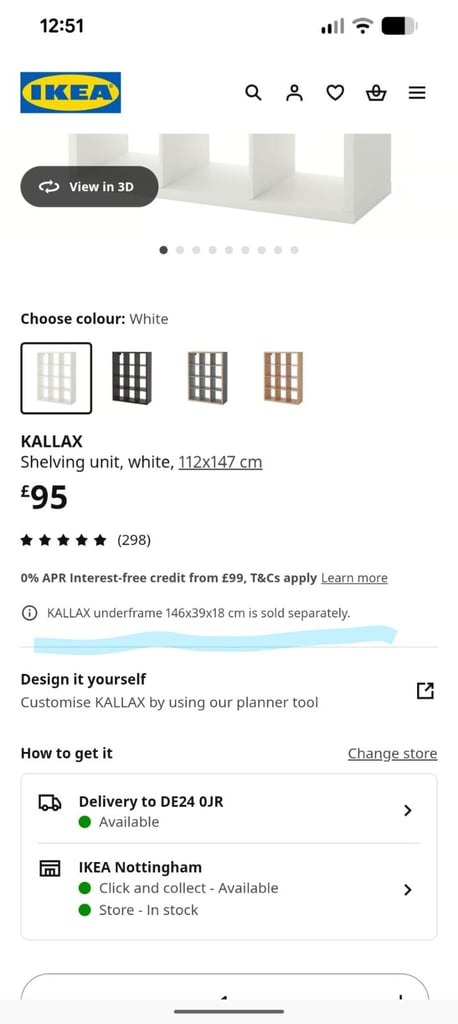 :  🪴 IKEA KALLAX Shelving Unit – White (4x3) with Grey Fabric Boxes – Excellent Condition – £40
