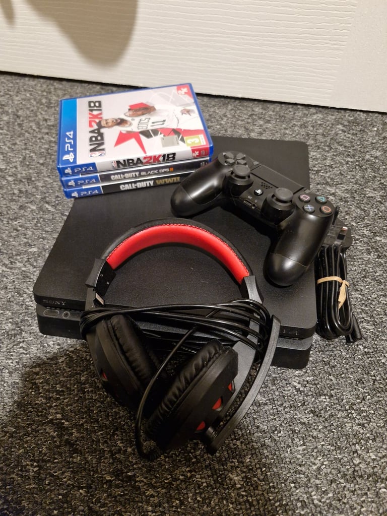 PS4 Console, Controller, Headset And Games