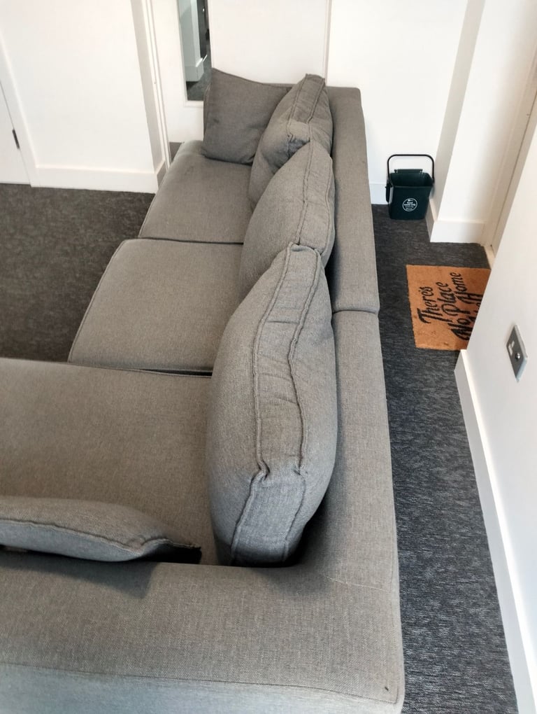 JOHN LEWIS GREY CORNER SOFA DELIVERY AVAILABLE TODAY 