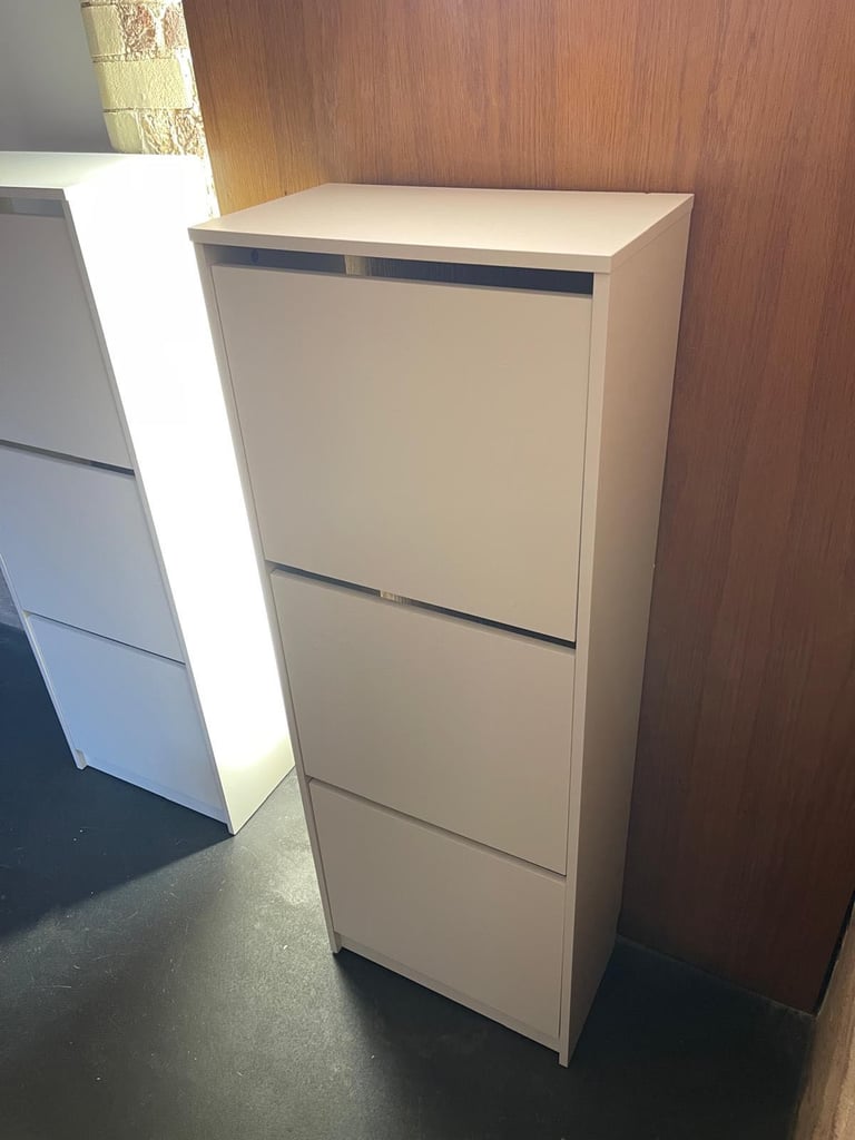 image for FREE DELIVERY IKEA BISSA WHITE SHOE STORAGE CABINET GOOD CONDITION