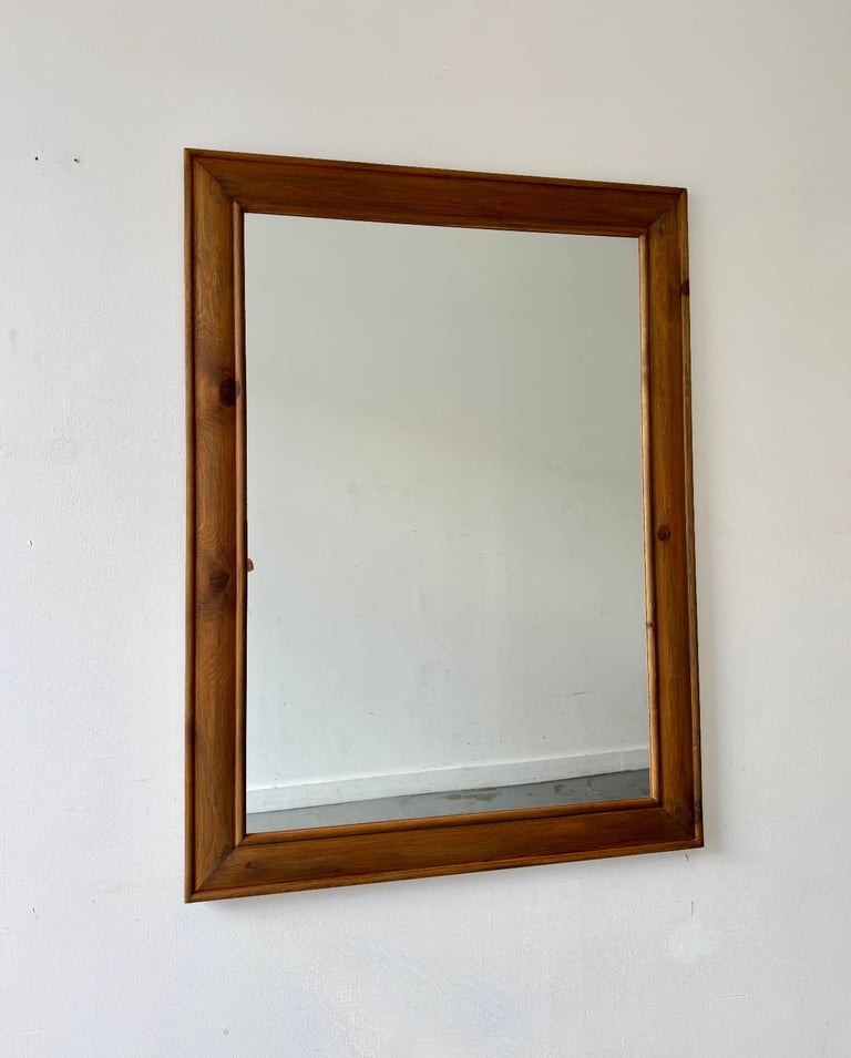 Large Rectangular Wall Mirror Wood Frame 