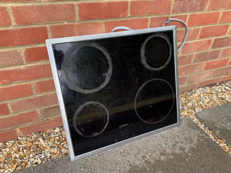 image for Bosch Ceramic Electric Hob Built In Hard Glass Hob 60cm 6.6kw 4 Ring I Can Deliver