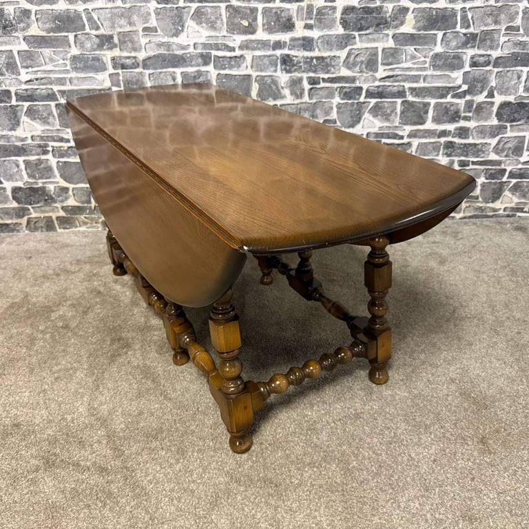 Ercol Oval Drop-Leaf Gateleg Dining Table