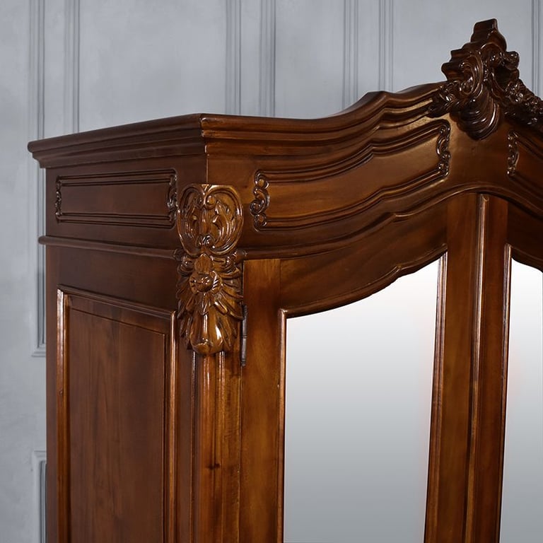 Masterpiece La Rochelle Handmade French Antique Style Mirrored Wardrobe / Armoire - Brand New
