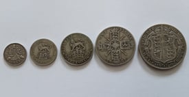 Pre 1947 silver decimal coins Crown, Florin, Shilling, Sixpence, Threepence wanted