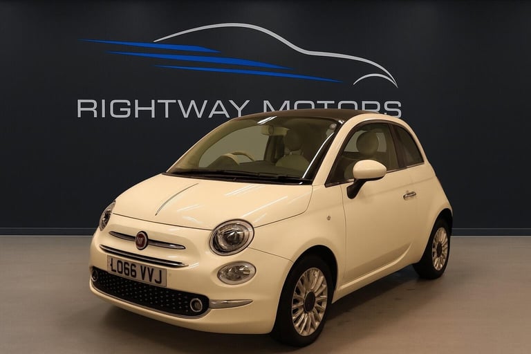 2016 Fiat 500 1.2 Lounge Euro 6 (s/s) 3dr HATCHBACK Petrol Manual