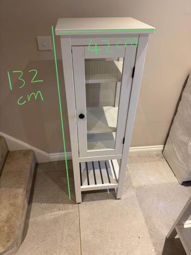image for IKEA hemnes glass door cabinet 