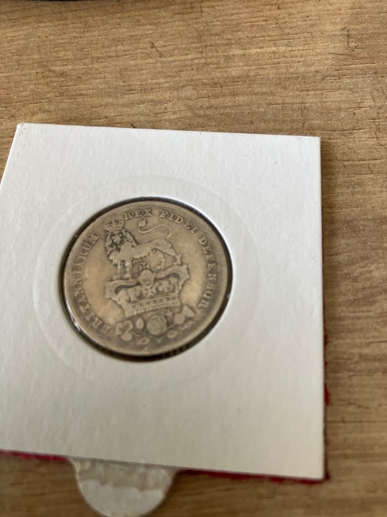 image for 1826 silver shilling coin 