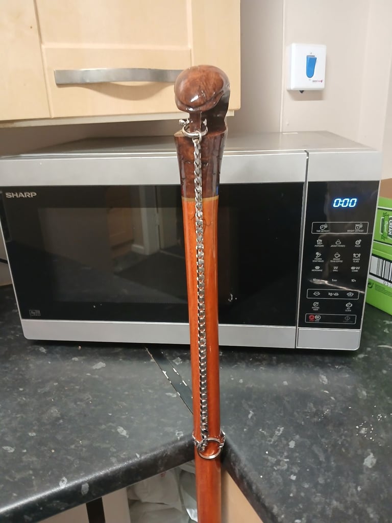 Handmade hardwood walking stick 