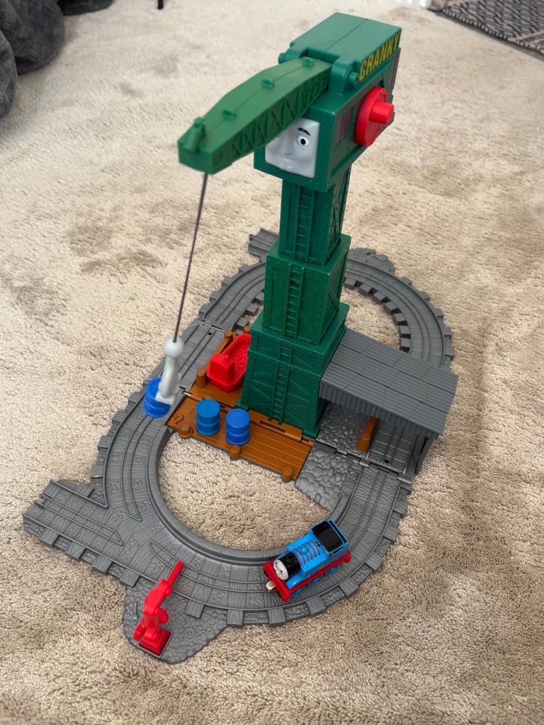 Cranky the Crane Track Set Bundle Take N Play Along Thomas & Friends Tank Engine