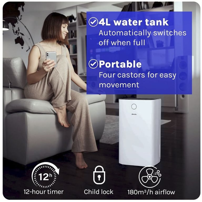 Devola 20L Compressor Dehumidifier With HEPA Filter - DV20L