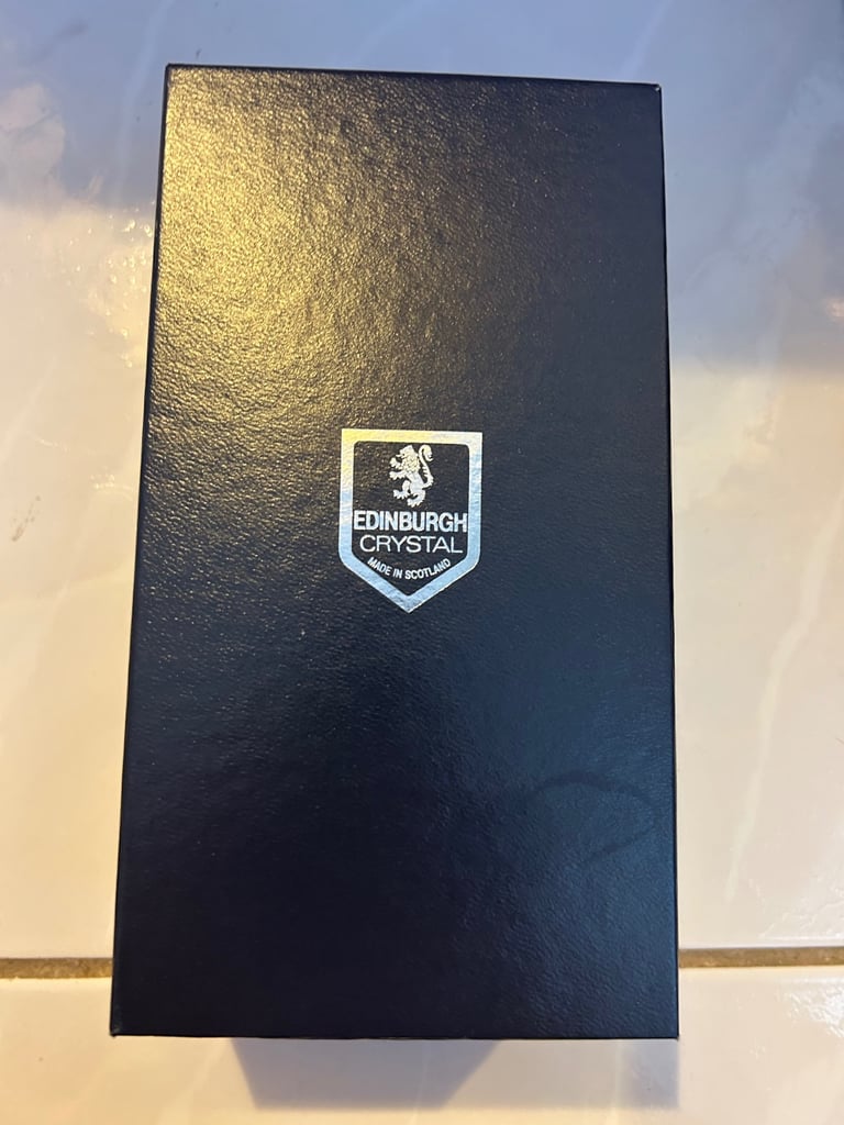 Golden Eagle Edinburgh Crystal vase