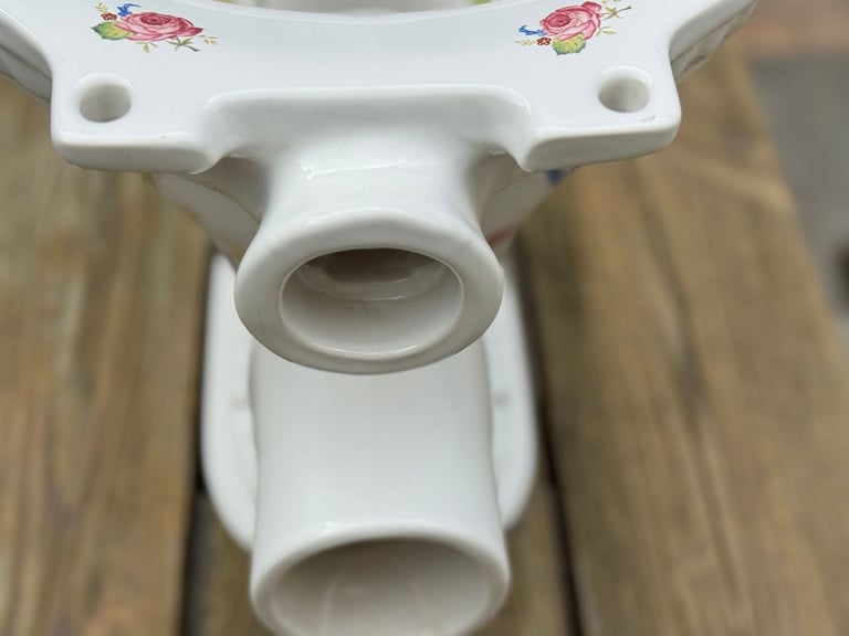 HERITAGE TOILET PAN SET VICTORIAN STYLE FLORAL 