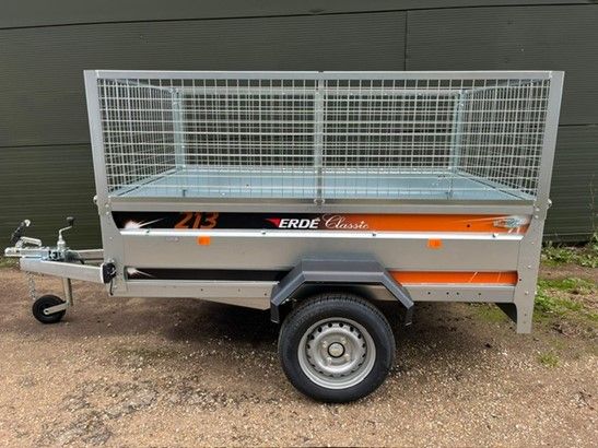 General Purpose Tipping Trailer with Mesh Kit Sides and Spare Wheel - ERDE 213 (Ready Built)