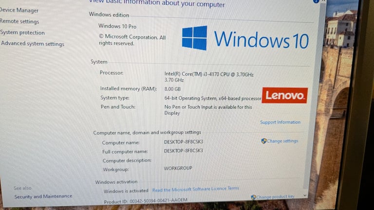 Lenovo i3 desktop pc computer 