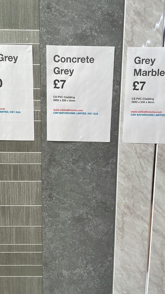 PVC Cladding 2950x250x8mm, wall & ceiling wetwall bathrooms cladding