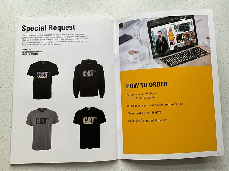 CAT Caterpillar Finning Brand Addition Merchandise Catalogue 2017, Clothes, Watches, Bags, Footwear
