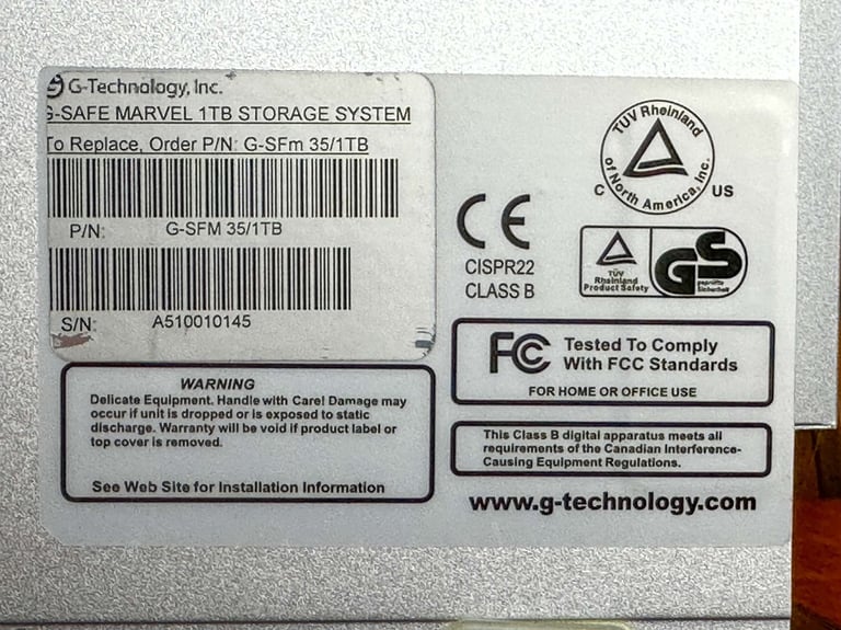 1TB GSAFE Raid 1 hard drive
